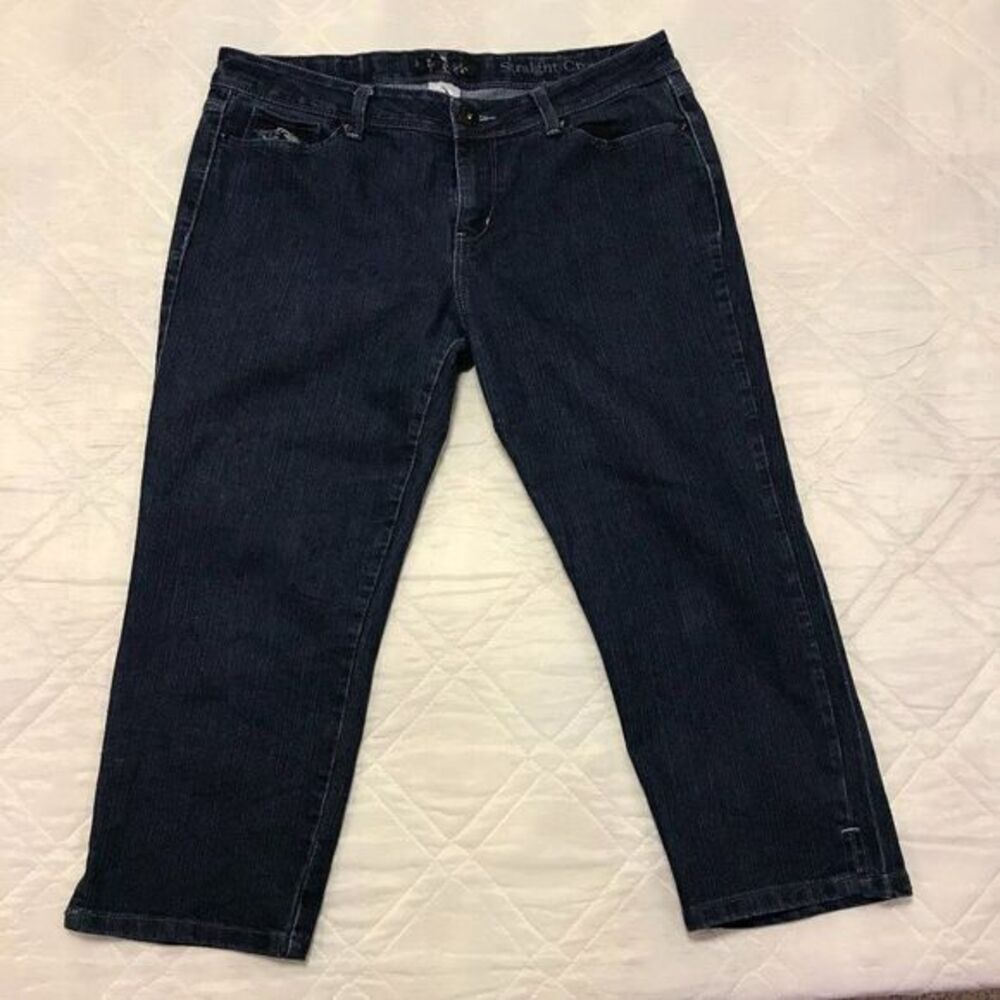 Jordache Straight Crop capri blue jeans 10